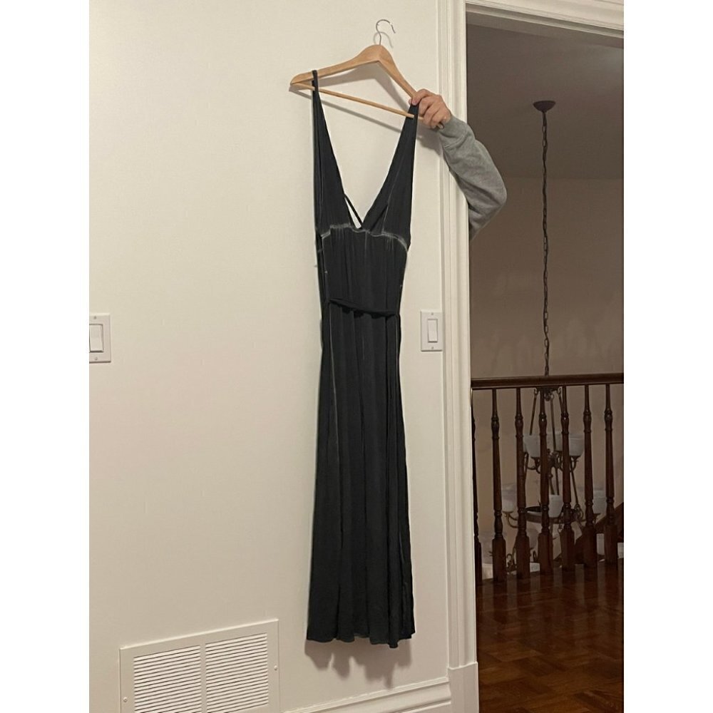 Friday's Project Dress Women Small Black Scoop Neck Belt Sleeve Less Comfortable